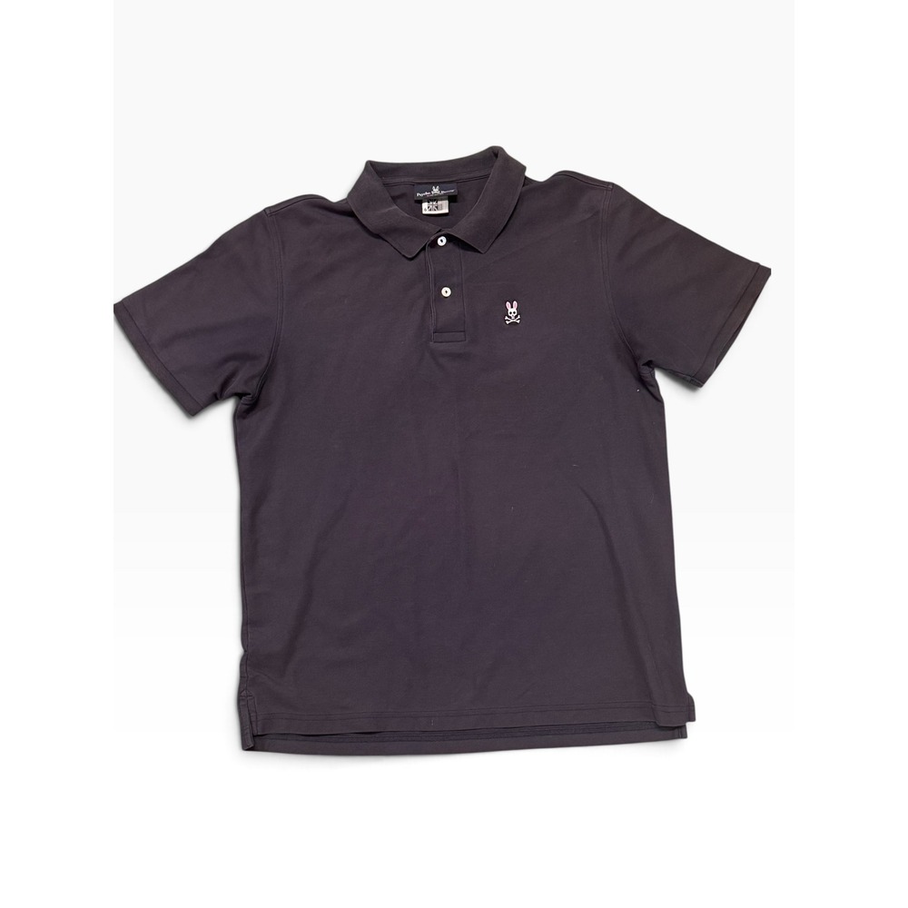 Psycho Bunny Mens Classic Pima Cotton Polo Shirt Navy Blue Size 6 XL Embroidered
